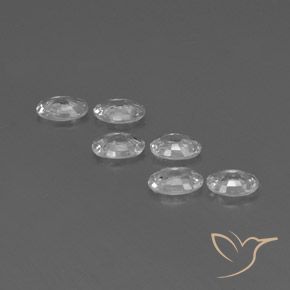 Zircon Gemstones in 6 x 4 mm (calibrated) Size for Sale, Zircon Stones in White Color