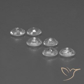 Zircon Gemstones in 6.2 x 4.2 mm Size for Sale, Zircon Stones in White Color