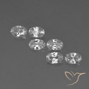 4.38ctw Natural White Zircon, Oval, VVS-VS