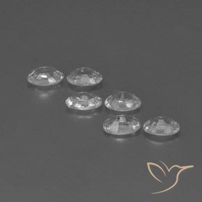 Zircon Gemstones in 6 x 4 mm (calibrated) Size for Sale, Zircon Stones in White Color