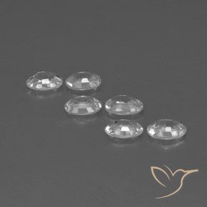 Zircon Gemstones in 6 x 4 mm (calibrated) Size for Sale, Zircon Stones in White Color