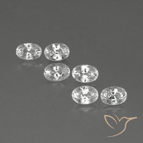 5.09ctw Natural White Zircon, Oval, VVS-VS