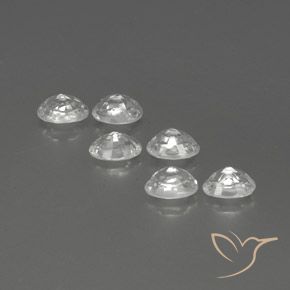 Zircon Gemstones in 6 x 4 mm (calibrated) Size for Sale, Zircon Stones in White Color