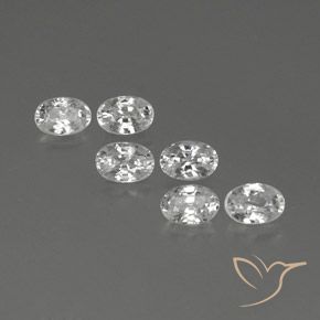 4.74ctw Natural White Zircon, Oval, VVS-VS