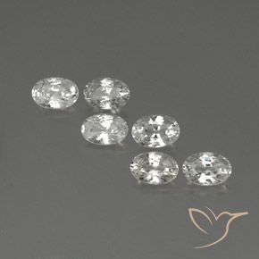 4.54ctw Natural White Zircon, Oval, VVS-VS