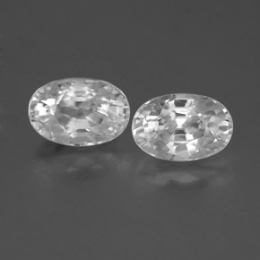 Белый Циркон Камень - 0.9ct Фасетный Овал (ID: 361000)