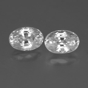White Zircon Gem - 0.8ct Oval Facet (ID: 361002)