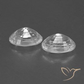 Zircon Gemstones in 6.2 x 4.2 mm Size for Sale, Zircon Stones in White Color