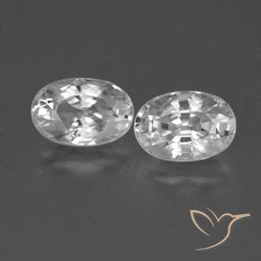 1.76 ct White Zircon, 6.1 x 4.2 mm Oval Cut From Cambodia, Photo A