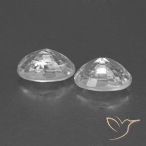 Zircon Gemstones in 6.1 x 4.2 mm Size for Sale, Zircon Stones in White Color