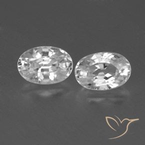 1.70ctw Natural White Zircon, Oval, VVS