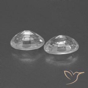 Zircon Gemstones in 6.2 x 4.2 mm Size for Sale, Zircon Stones in White Color