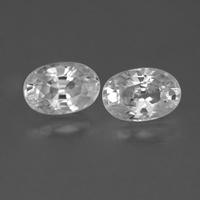 White Zircon Gem - 0.9ct Oval Facet (ID: 361011)