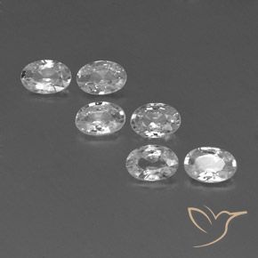 3.92ctw Natural White Zircon, Oval, VVS-VS