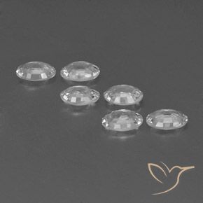 Zircon Gemstones in 6 x 4 mm (calibrated) Size for Sale, Zircon Stones in White Color