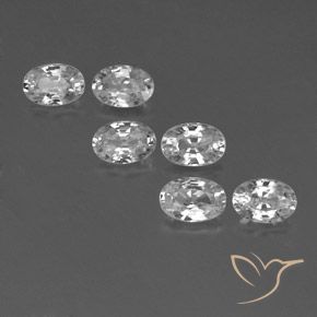 4.55ctw Natural White Zircon, Oval, VVS-VS