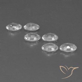 Zircon Gemstones in 6 x 4 mm (calibrated) Size for Sale, Zircon Stones in White Color