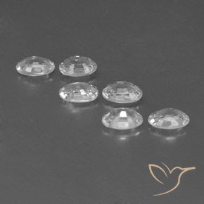 Zircon Gemstones in 6 x 4 mm (calibrated) Size for Sale, Zircon Stones in White Color
