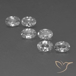 4.07ctw Natural White Zircon, Oval, VVS-VS, Photo A