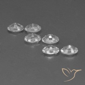 Zircon Gemstones in 6 x 4 mm (calibrated) Size for Sale, Zircon Stones in White Color