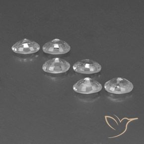 Zircon Gemstones in 6 x 4 mm (calibrated) Size for Sale, Zircon Stones in White Color