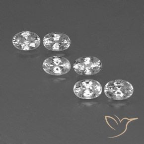 4.77ctw Natural White Zircon, Oval, VVS-VS