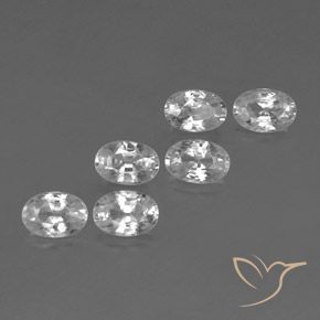 4.55ctw Natural White Zircon, Oval, VVS-VS