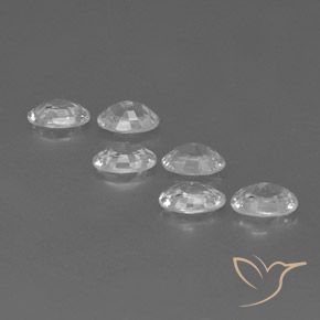 Zircon Gemstones in 6 x 4 mm (calibrated) Size for Sale, Zircon Stones in White Color
