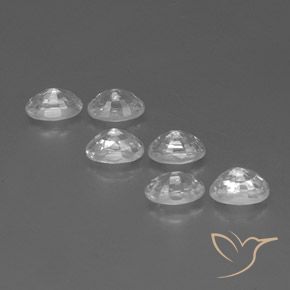 Zircon Gemstones in 6 x 4 mm (calibrated) Size for Sale, Zircon Stones in White Color