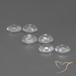 Zircon Gemstones in 6 x 4 mm (calibrated) Size for Sale, Zircon Stones in White Color