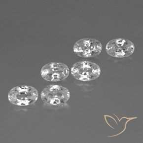 4.63ctw Natural White Zircon, Oval, VVS-VS
