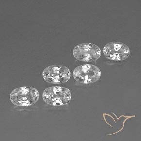 4.61ctw Natural White Zircon, Oval, VVS-VS