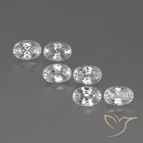 5.14ctw Natural White Zircon, Oval, VVS-VS, Photo A