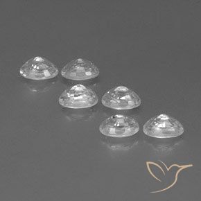 Zircon Gemstones in 6 x 4 mm (calibrated) Size for Sale, Zircon Stones in White Color