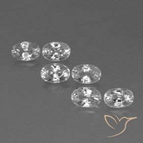 5.01ctw Natural White Zircon, Oval, VVS-VS