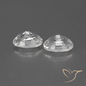 Zircon Gemstones in 6 x 4 mm (calibrated) Size for Sale, Zircon Stones in White Color
