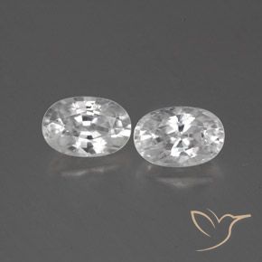 1.65ctw Natural White Zircon, Oval, VVS