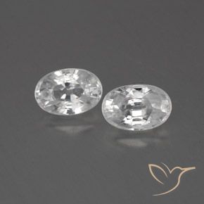 1.8 ct White Zircon, 6.1 x 4.2 mm Oval Cut From Cambodia, Photo A