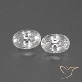 1.82 ct White Zircon, 6.2 x 4.2 mm Oval Cut From Cambodia, Photo A