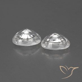 Zircon Gemstones in 6.2 x 4.2 mm Size for Sale, Zircon Stones in White Color