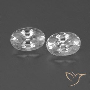 1.67 ct White Zircon, 6.1 x 4.2 mm Oval Cut From Cambodia, Photo A