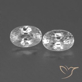 1.71 ct White Zircon, 6.1 x 4.1 mm Oval Cut From Cambodia, Photo A