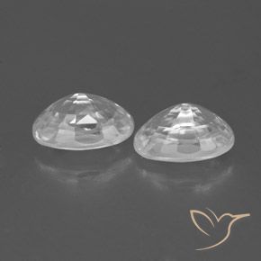Zircon Gemstones in 6 x 4 mm (calibrated) Size for Sale, Zircon Stones in White Color