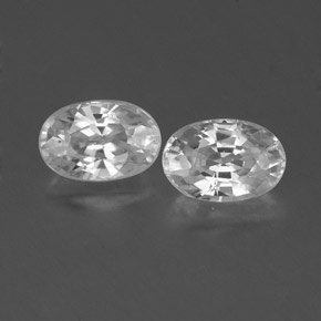 White Zircon Gem - 0.8ct Oval Facet (ID: 361185)