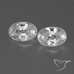 1.69 ct White Zircon, 6.2 x 4.2 mm Oval Cut From Cambodia, Photo A