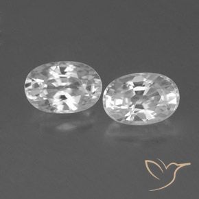 1.65 ct White Zircon, 6.1 x 4.2 mm Oval Cut From Cambodia, Photo A