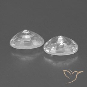 Zircon Gemstones in 6 x 4 mm (calibrated) Size for Sale, Zircon Stones in White Color