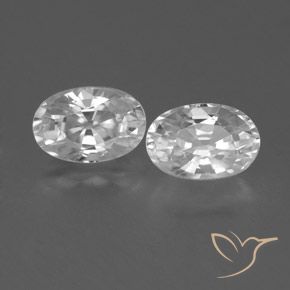 1.78 ct White Zircon, 6.2 x 4.2 mm Oval Cut From Cambodia, Photo A