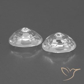 Zircon Gemstones in 6.2 x 4.2 mm Size for Sale, Zircon Stones in White Color