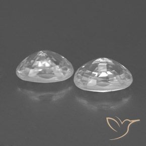 Zircon Gemstones in 6.3 x 4.3 mm Size for Sale, Zircon Stones in White Color